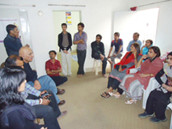 View 3 some guests addressing