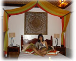 Photo of Miss Miles Mutia in laxury lodging in Philippines