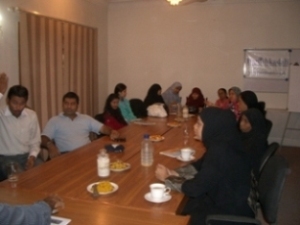 3 different views of particiapnts during meeting