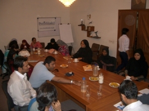 4 different views of particiapnts during meeting
